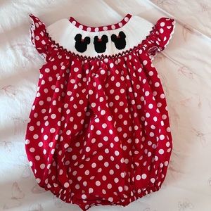 Classic Minnie Smocked Bubble 9m